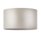 90024 1 Light Shade Mink Satin Fabric & Matt Antique Brass Plate