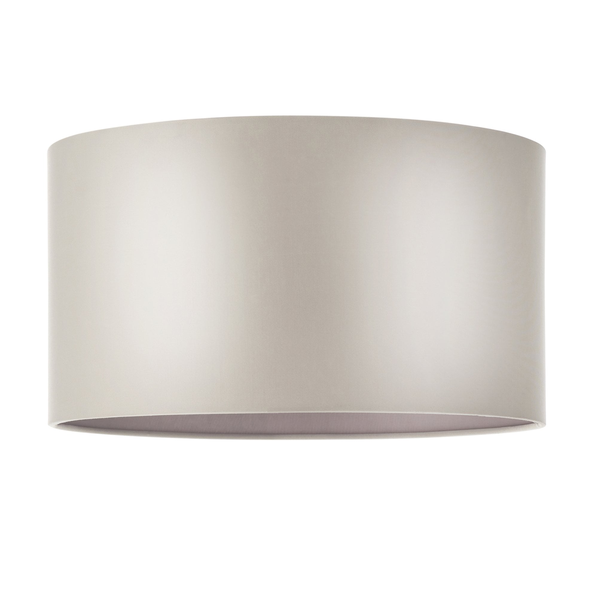 90024 1 Light Shade Mink Satin Fabric & Matt Antique Brass Plate