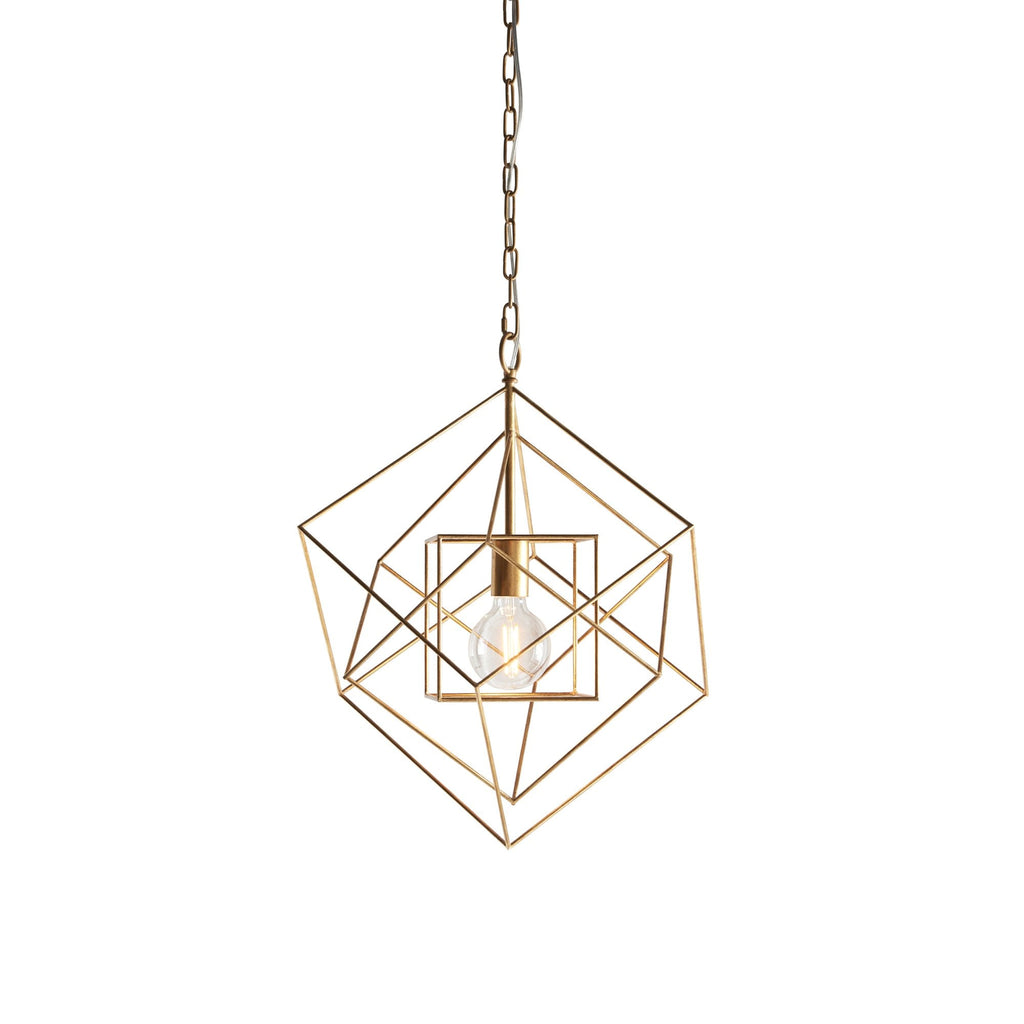 90032 1 Light Pendant Antique Gold Leaf