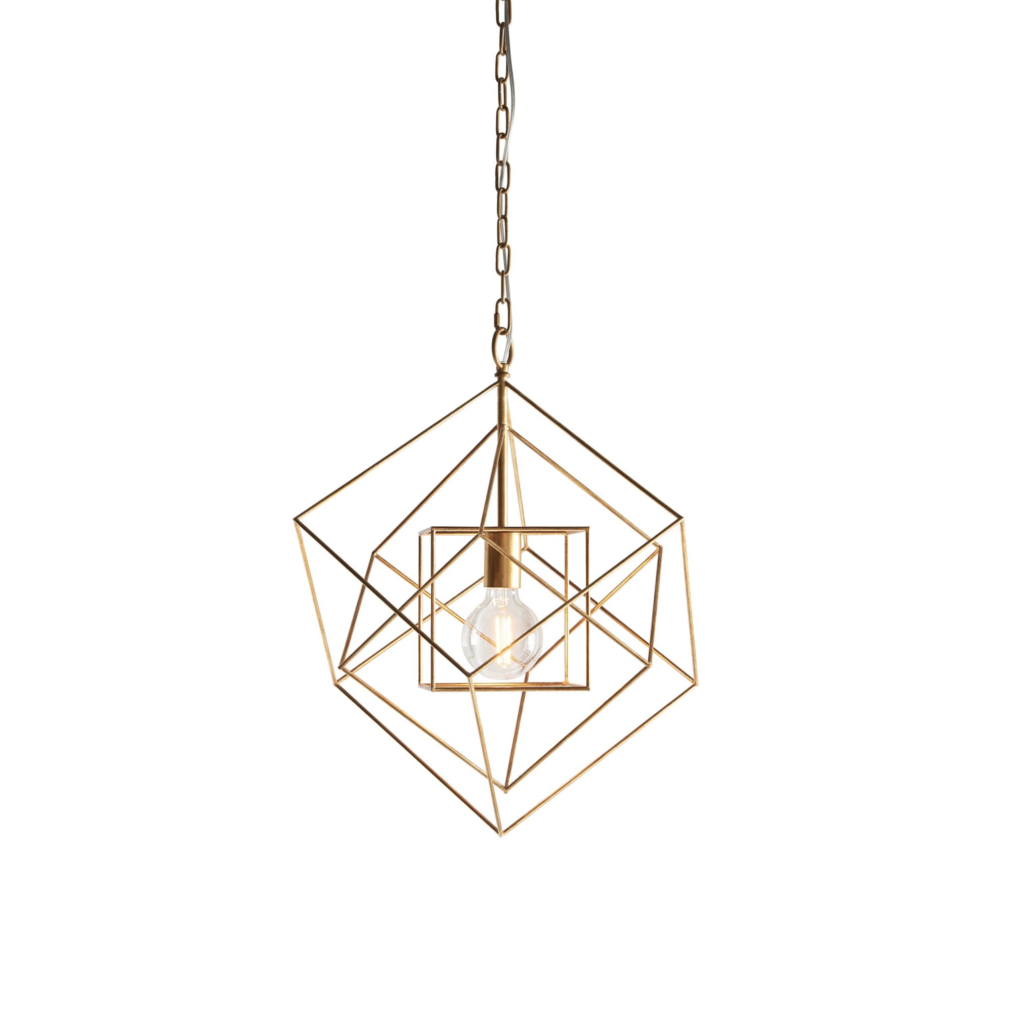 90032 1 Light Pendant Antique Gold Leaf