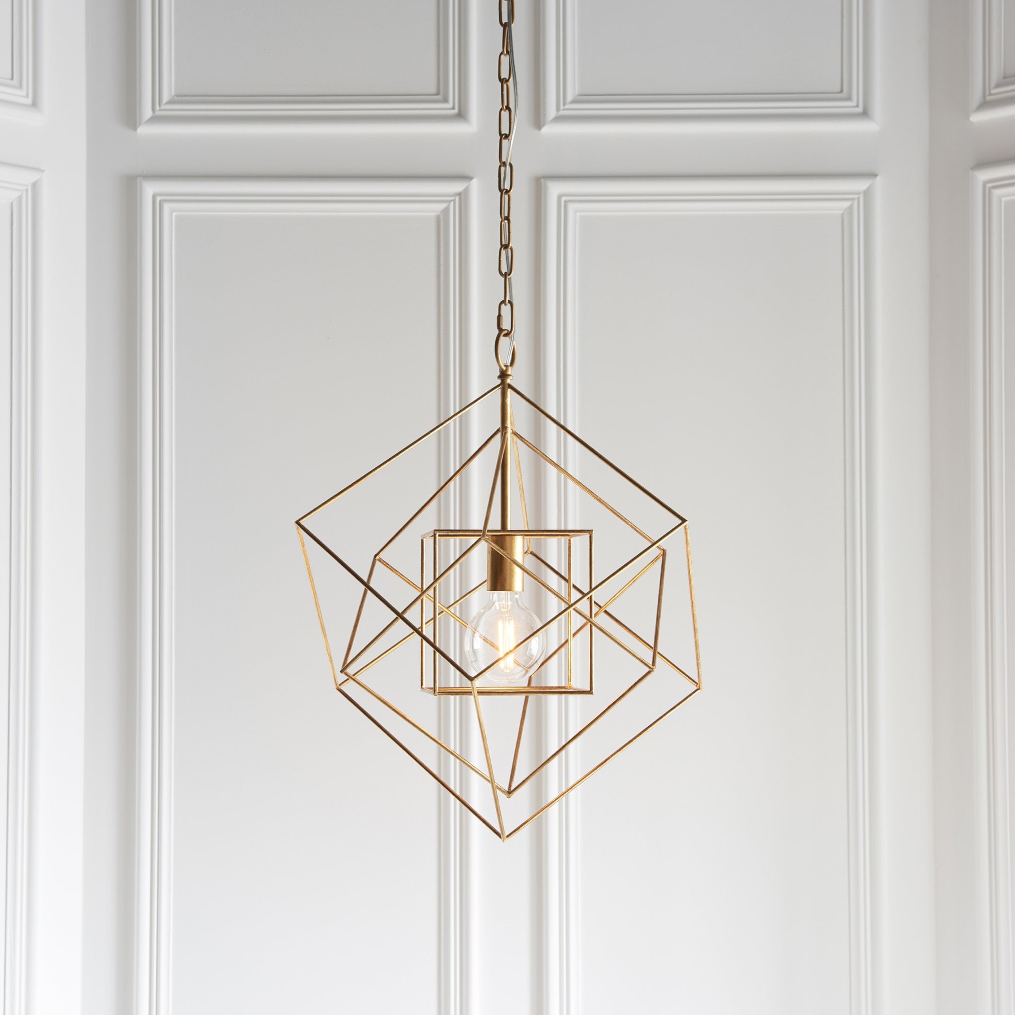90032 1 Light Pendant Antique Gold Leaf