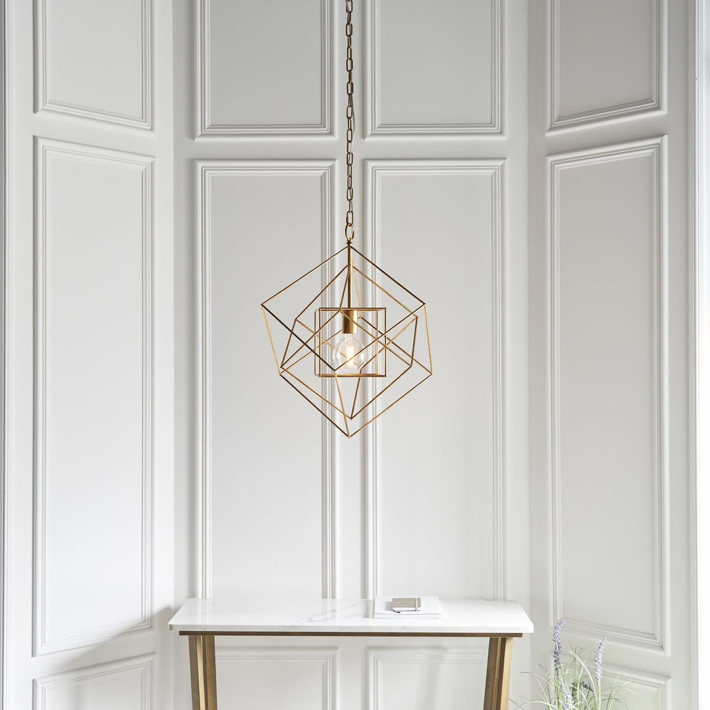 90032 1 Light Pendant Antique Gold Leaf