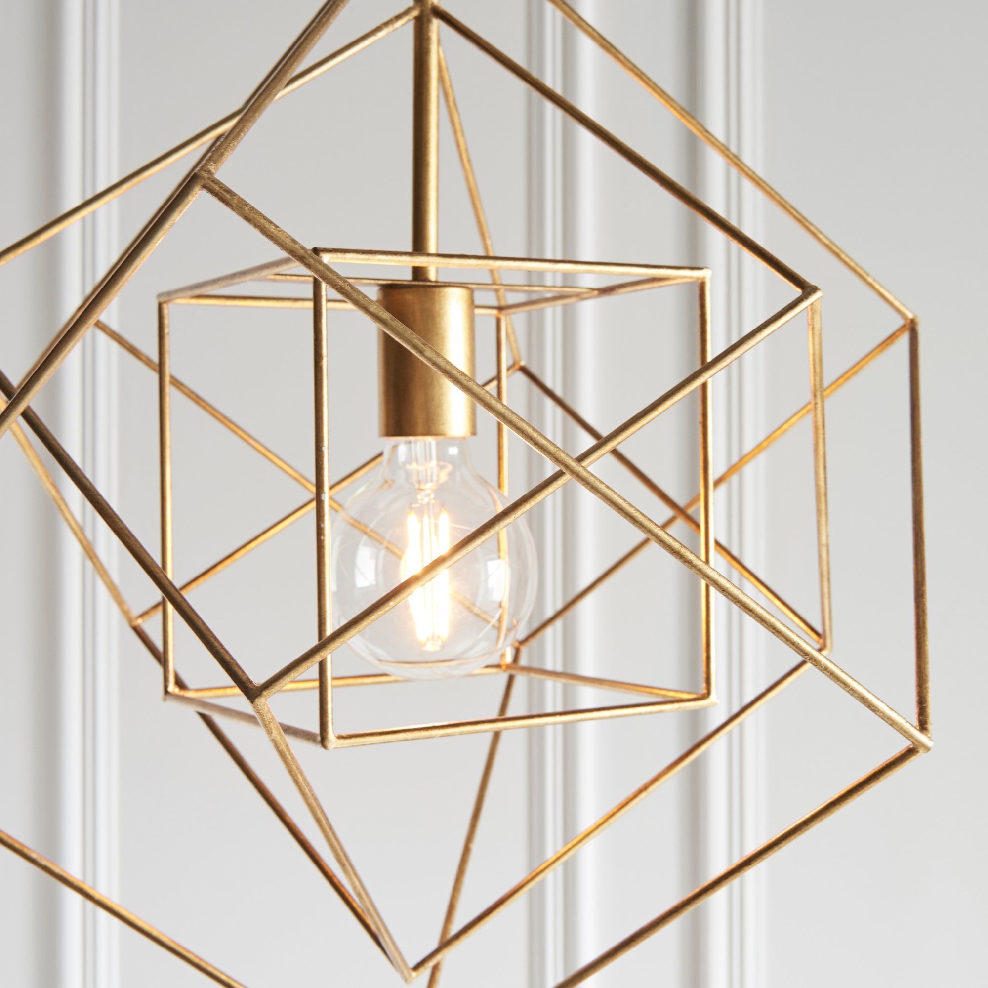 90032 1 Light Pendant Antique Gold Leaf