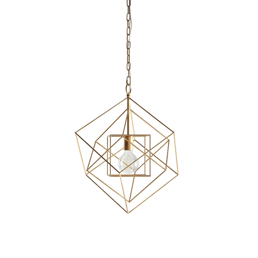 90032 1 Light Pendant Antique Gold Leaf