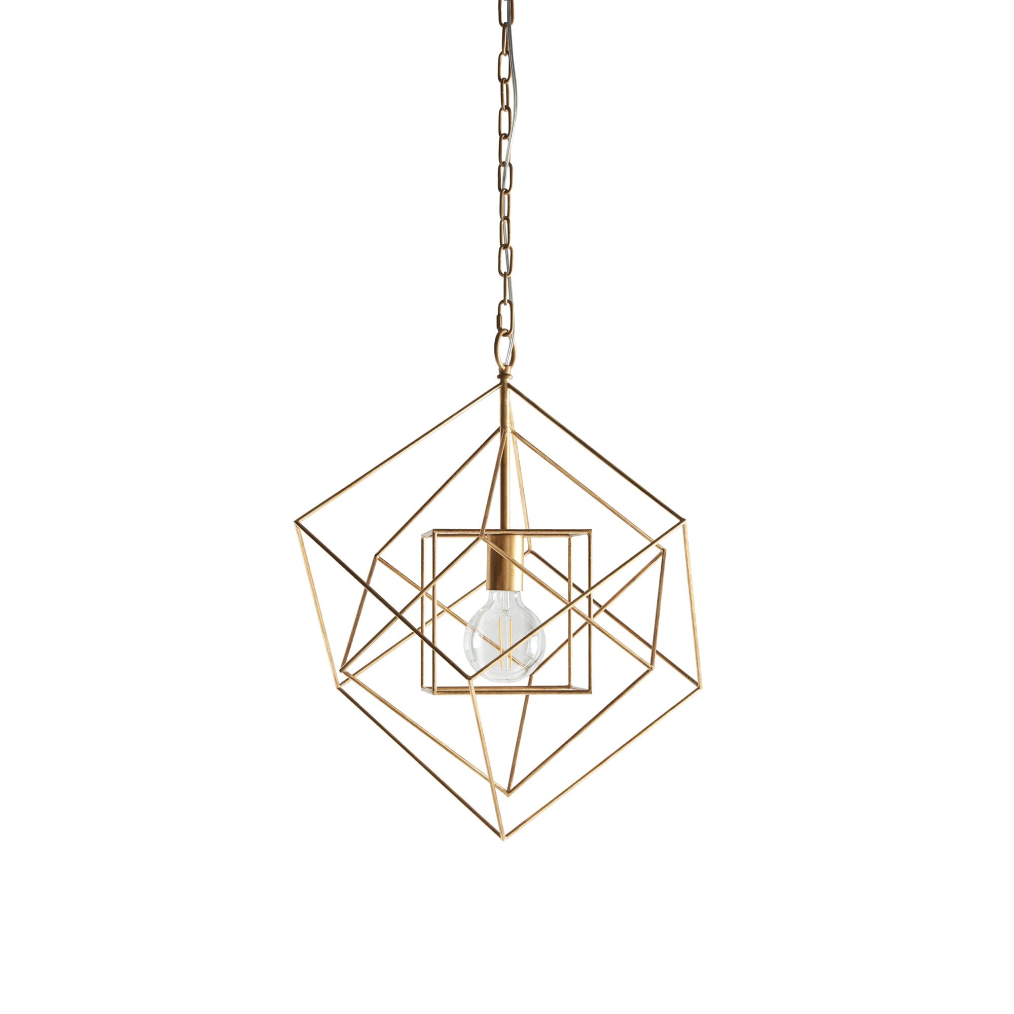 90032 1 Light Pendant Antique Gold Leaf