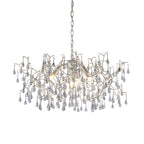 90301 4 Light Pendant Aged Silver Paint & Smokey Grey Tinted Glass