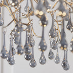 90301 4 Light Pendant Aged Silver Paint & Smokey Grey Tinted Glass
