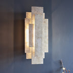 90451 2 Light Wall Light Antique Silver Leaf
