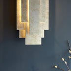 90451 2 Light Wall Light Antique Silver Leaf