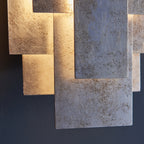 90451 2 Light Wall Light Antique Silver Leaf