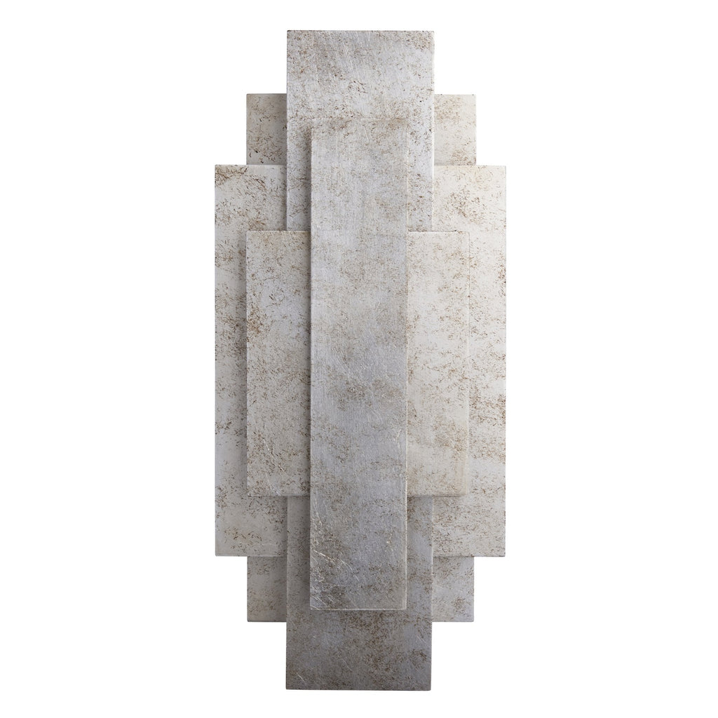 90451 2 Light Wall Light Antique Silver Leaf