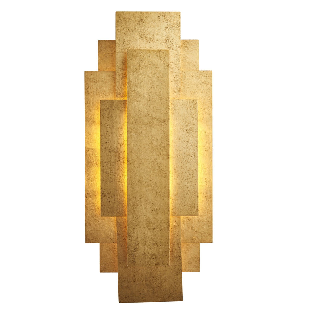 90452 2 Light Wall Light Antique Gold Leaf