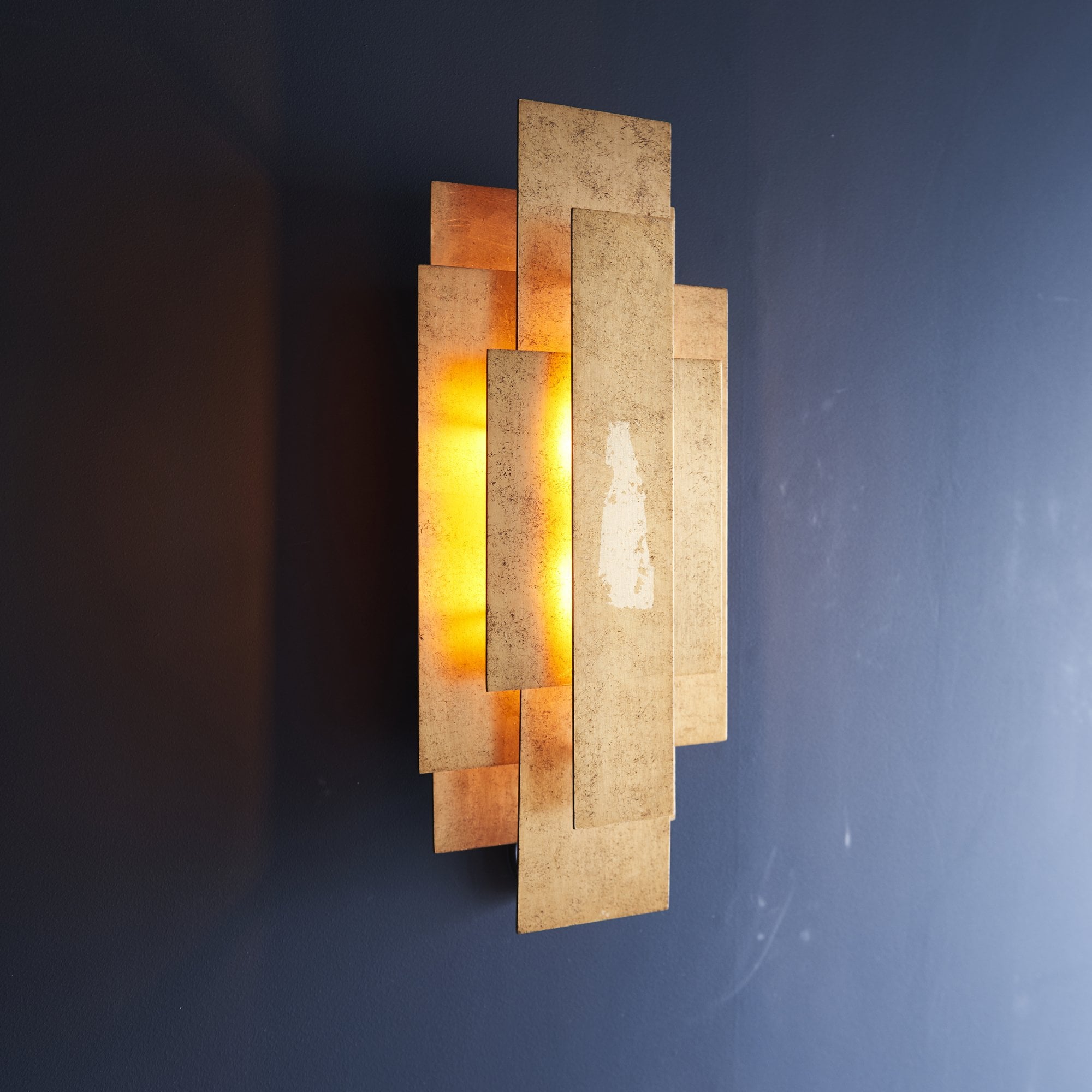 90452 2 Light Wall Light Antique Gold Leaf