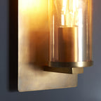 90598 1 Light Wall Light Brass Patina & Champagne Lustre Glass