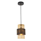 90599 1 Light Pendant Brass Patina & Champagne Lustre Glass