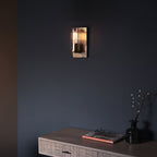 90600 1 Light Wall Light Bronze Patina Plate & Clear Glass