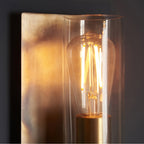 90600 1 Light Wall Light Bronze Patina Plate & Clear Glass
