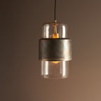 90601 1 Light Pendant Bronze Patina Plate & Clear Glass (S)