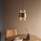90601 1 Light Pendant Bronze Patina Plate & Clear Glass (S)