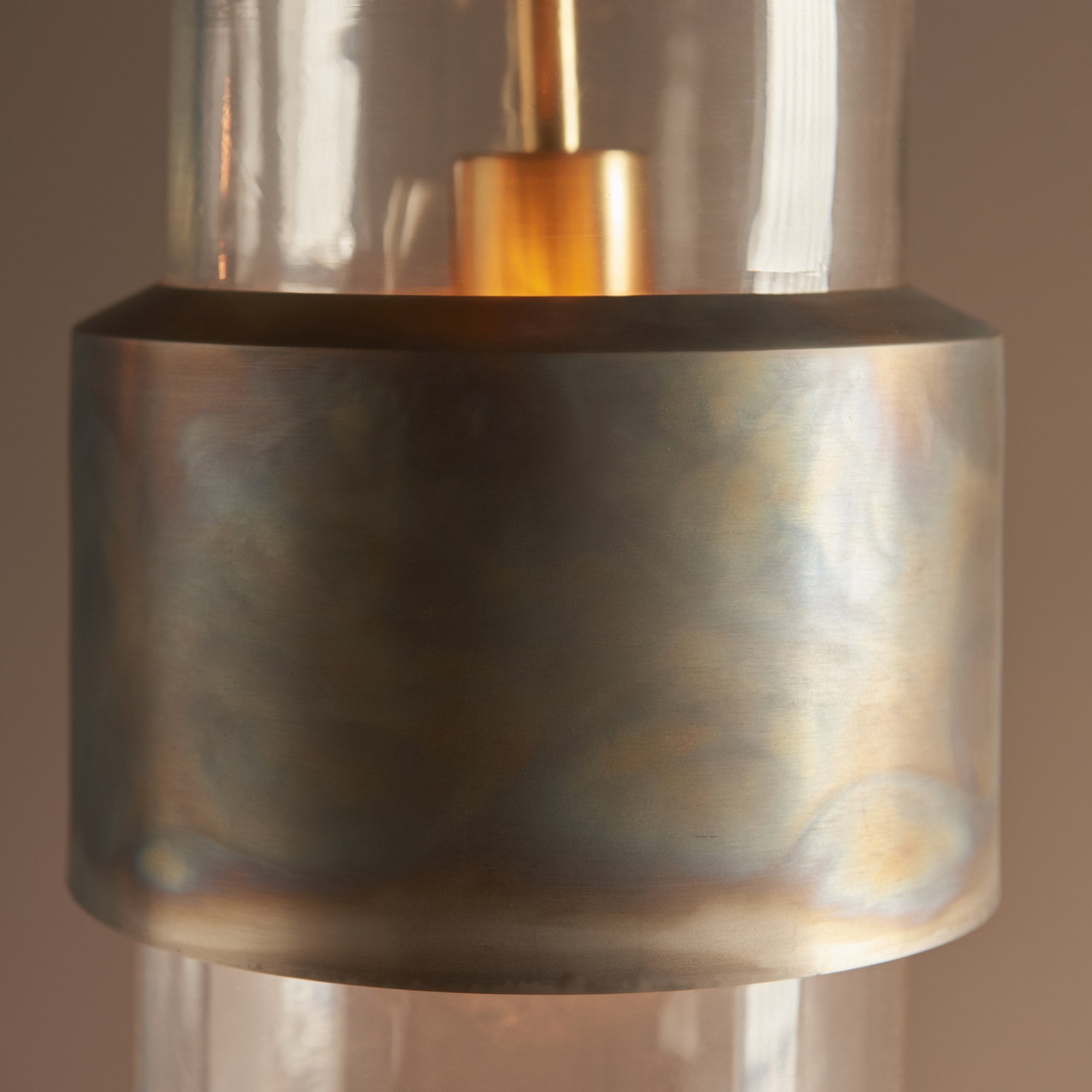 90601 1 Light Pendant Bronze Patina Plate & Clear Glass