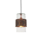 90603 1 Light Pendant Copper Patina Plate & Clear Glass (SD)