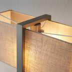 93060 1 Light Table Lamp Satin Nickel Plate & Natural Linen