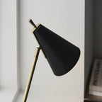 93064 1 Light Table Lamp Matt Antique Brass Plate & Matt Black (SD)