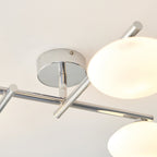 95008 Bathroom 4 Light Semi Flush Ceiling Light Chrome Plate & Matt Opal Glass