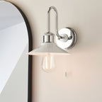 95508 Bathroom 1 Light Wall Light Chrome Plate & Gloss White