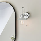 95508 Bathroom 1 Light Wall Light Chrome Plate & Gloss White