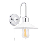 95508 Bathroom 1 Light Wall Light Chrome Plate & Gloss White