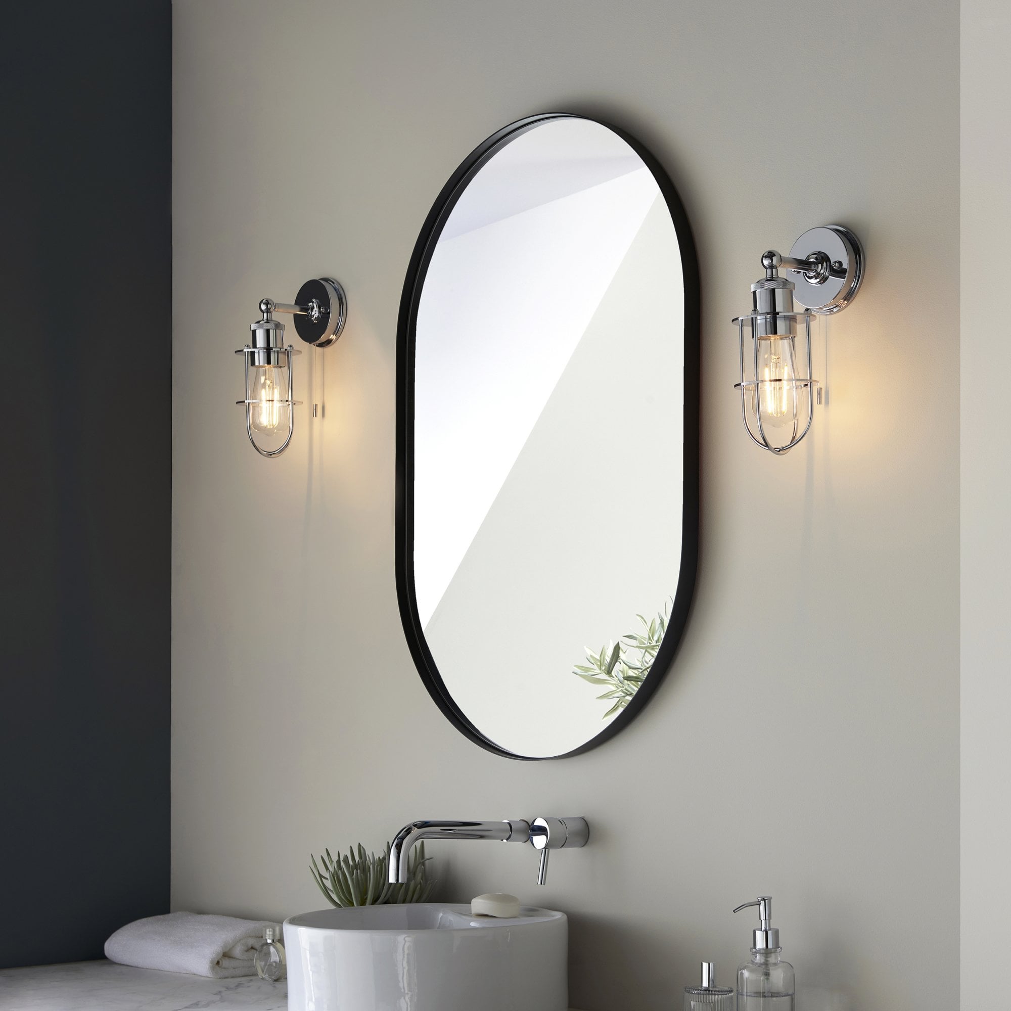 95509 Bathroom 1 Light Wall Light Chrome Plate