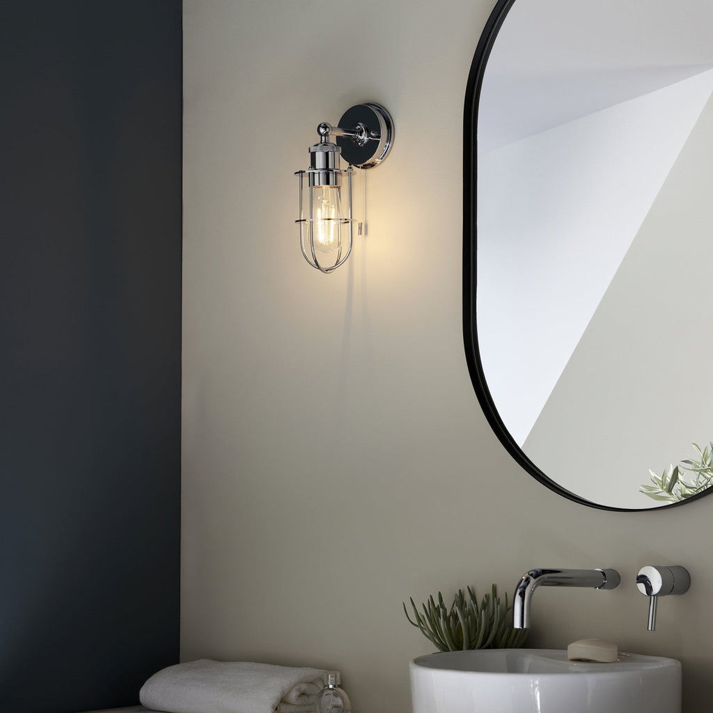 95509 Bathroom 1 Light Wall Light Chrome Plate