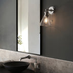 95513 Bathroom 1 Light Wall Light Chrome Plate & Clear Glass