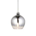 96442 1 Light Pendant Chrome Ombre Glass & Chrome Plate (S)