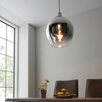 96442 1 Light Pendant Chrome Ombre Glass & Chrome Plate (S)