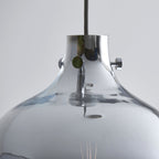 96442 1 Light Pendant Chrome Ombre Glass & Chrome Plate (S)