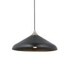 96560 1 Light Pendant Matt Black & Matt Nickel Plate