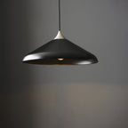 96560 1 Light Pendant Matt Black & Matt Nickel Plate