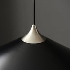 96560 1 Light Pendant Matt Black & Matt Nickel Plate