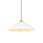 96561 1 Light Pendant Warm White & Brushed Brass Plate