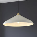 96561 1 Light Pendant Warm White & Brushed Brass Plate