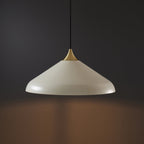 96561 1 Light Pendant Warm White & Brushed Brass Plate