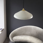 96561 1 Light Pendant Warm White & Brushed Brass Plate
