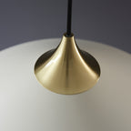 96561 1 Light Pendant Warm White & Brushed Brass Plate