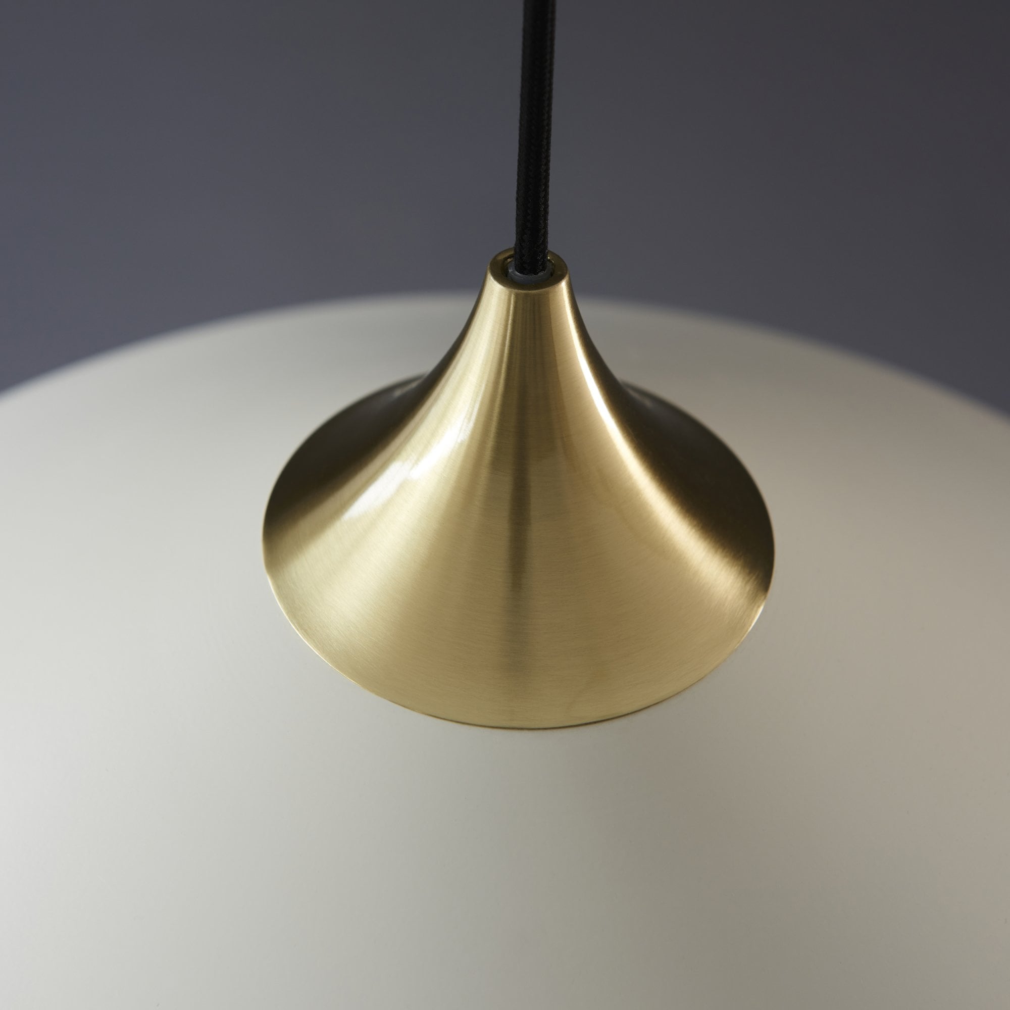 96561 1 Light Pendant Warm White & Brushed Brass Plate