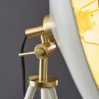 96563 1 Light Floor Lamp Warm White & Brushed Brass Plate