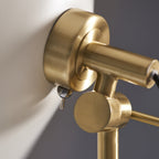 96563 1 Light Floor Lamp Warm White & Brushed Brass Plate