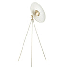96563 1 Light Floor Lamp Warm White & Brushed Brass Plate