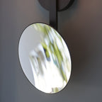 96729 Bathroom 1 Light Wall Light Matt Black, Mirrored Glass With Opal Glass